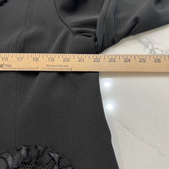 Victor Costa Black Jacket with Gold Buttons and Detailing Designer VTG Couture - Picture 9 of 14